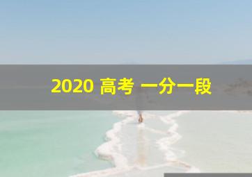 2020 高考 一分一段